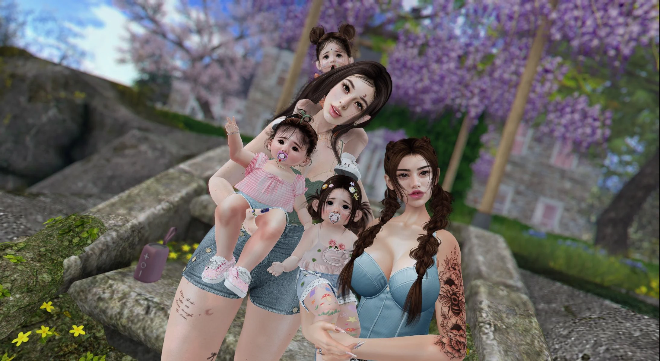 Happy Little Family, Second Life photograph by nolimoon.cloud
