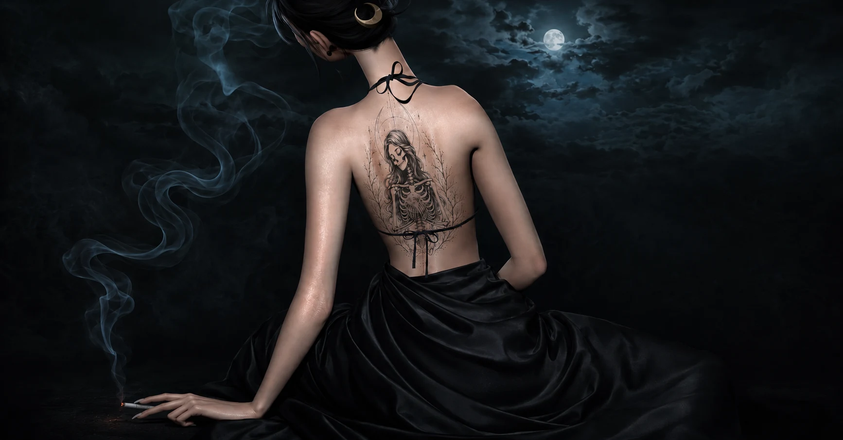 Moonlit night, Second Life photograph by Imogen Strange